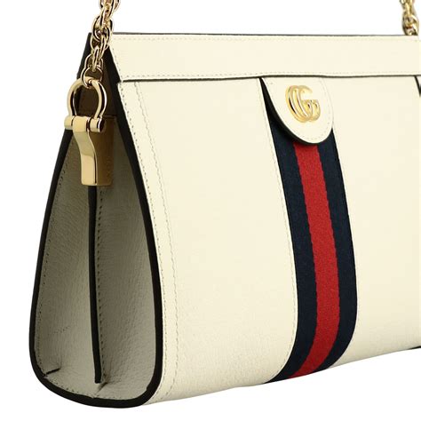 gucci white sling|Gucci crossbody with striped strap.